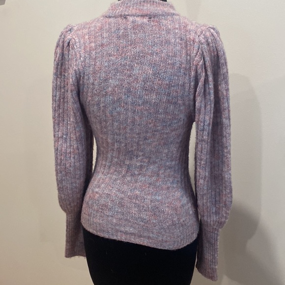 Leith Heathered Lilac Sweater with balloon Sleeves XXS - Picture 5 of 11